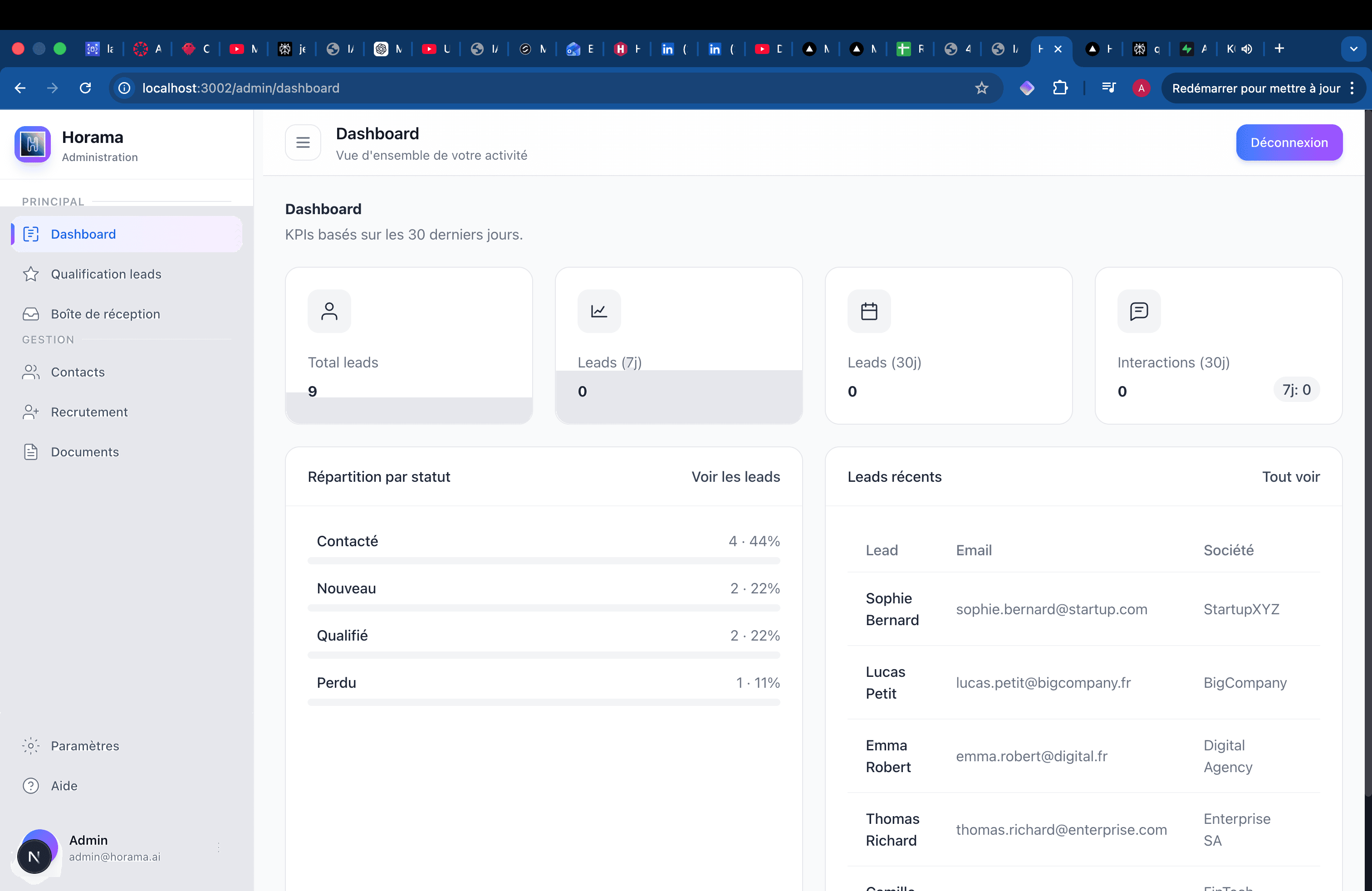 Horama - Site Vitrine et CRM pour startup IA/Vision par Ordinateur - Miniature 5